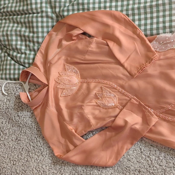 Custom Blush Pink Ao Dai - Picture 1 of 6